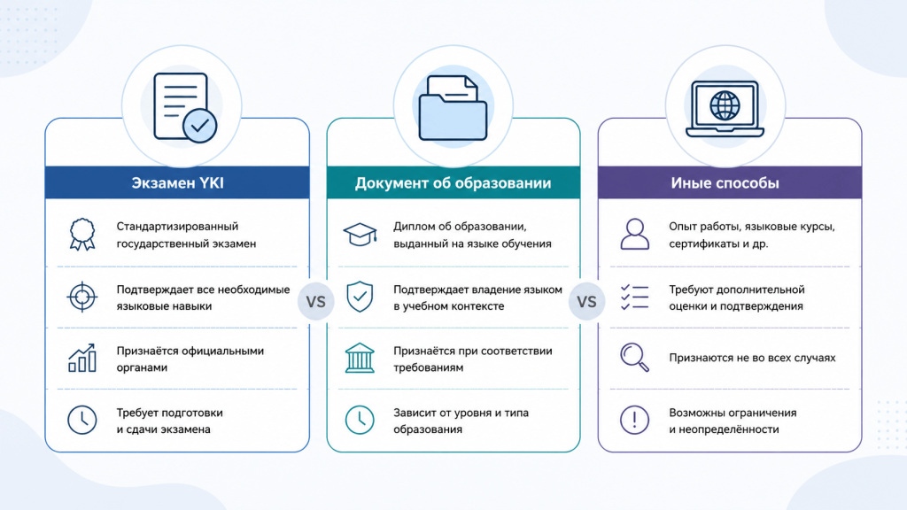 Схема подтверждения языкового уровня