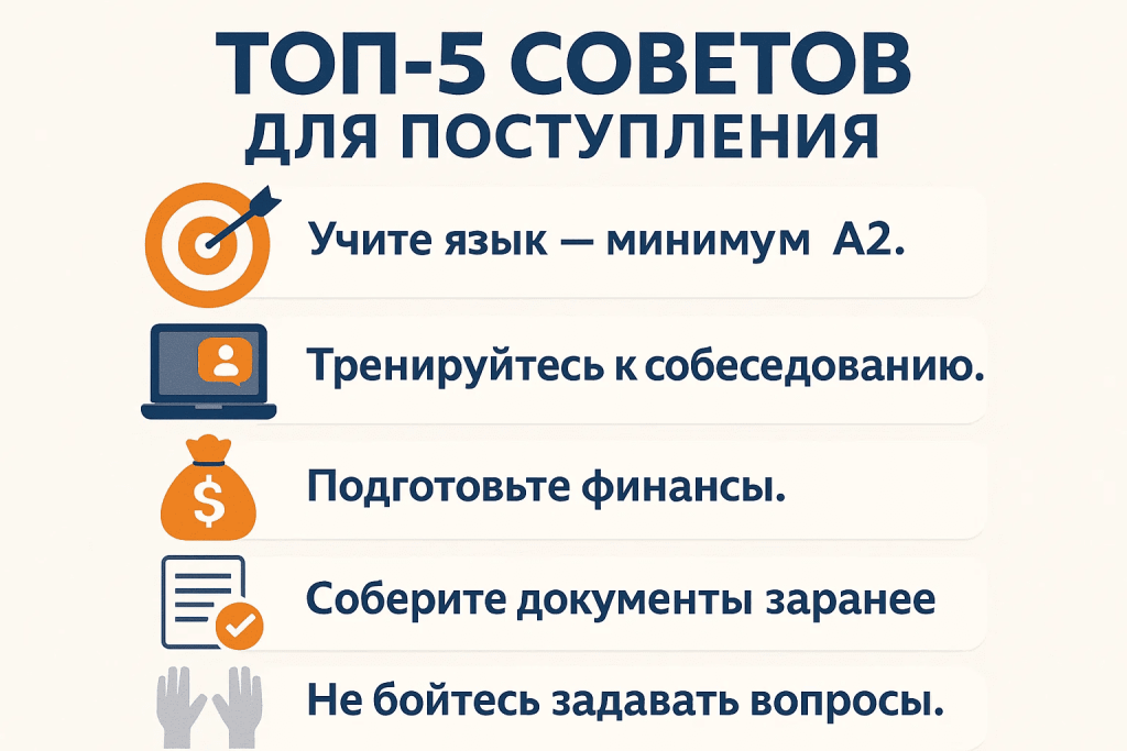 Советы по поступлению